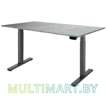 Стол для работы стоя ErgoSmart Ergo Desk Pro 1380x800x18 мм (бетон чикаго светло-серый/черный)
